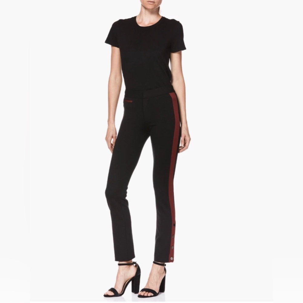 PAIGE Asha Pant, Black, Size 27 Ankle Button XS NWT